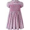 Ditsy Floral Smocked Dress, Purple - Dresses - 1 - thumbnail