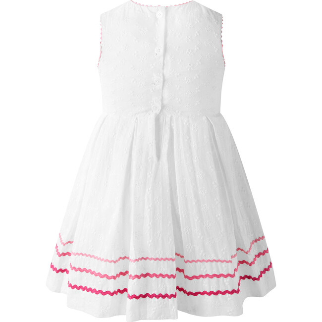 Eyelet Ric Rac Dress, Ivory