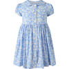 Daisy Button-Front Dress, Blue - Dresses - 1 - thumbnail
