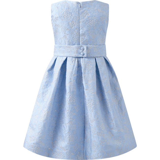Damask Party Dress, Blue