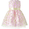 Baby 3D Daisy Tulle Party Dress, Pink - Dresses - 1 - thumbnail