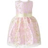 3D Daisy Tulle Party Dress, Pink - Dresses - 1 - thumbnail