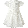 3D Scalloped Sequin Dress, Ivory - Dresses - 2