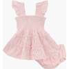 The Baby Ellie Nap Dress, Pink Broderie Voile - Dresses - 1 - thumbnail