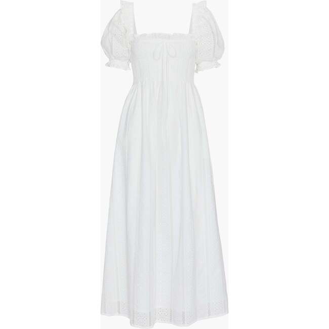 The Scarlett Nap Dress, White Broderie Voile