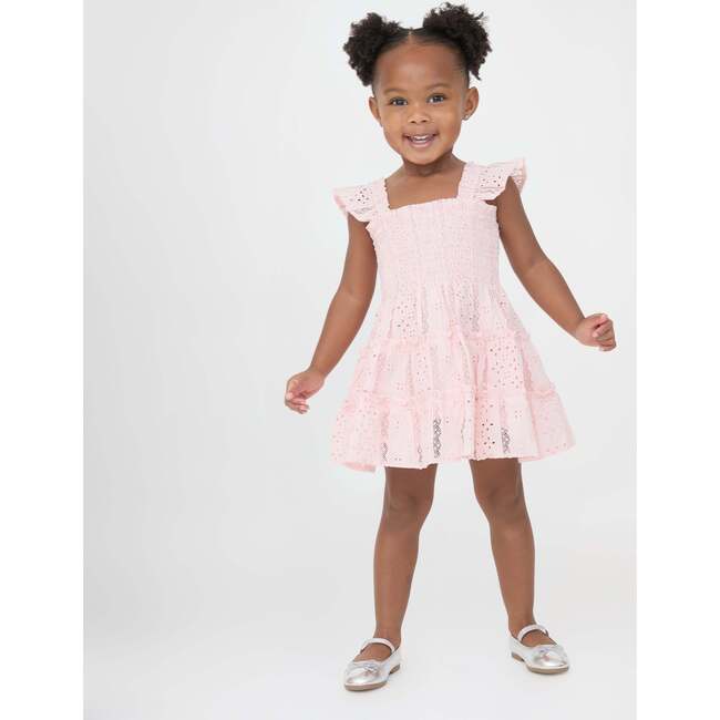 The Tiny Ellie Nap Dress, Pink Broderie Voile