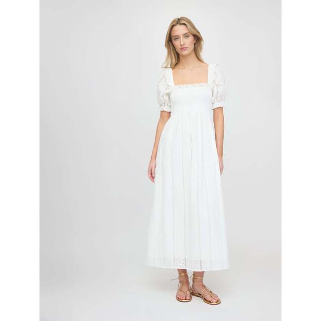 The Scarlett Nap Dress, White Broderie Voile