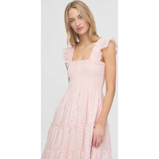 The Ellie Nap Dress, Pink Broderie Voile - Dresses - 3