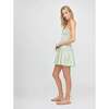 The Seraphina Mini Nap Dress, Green Jacquard Stripe - Dresses - 4