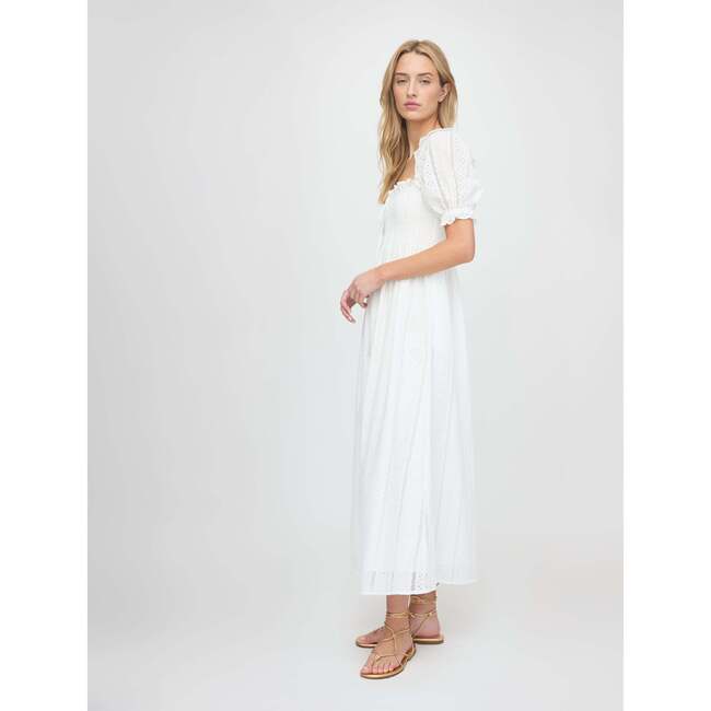 The Scarlett Nap Dress, White Broderie Voile - Dresses - 4