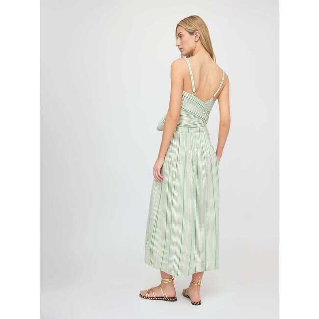 The Ame Skirt, Green Jacquard Stripe - Skirts - 3