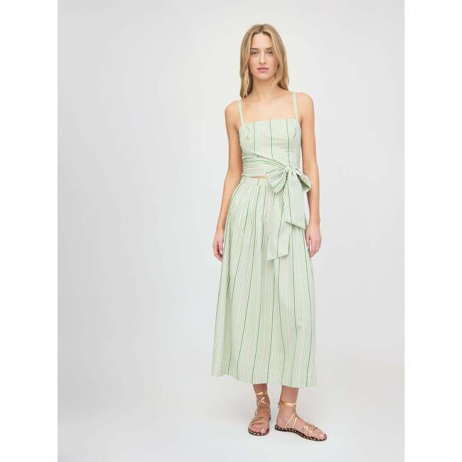 The Ame Skirt, Green Jacquard Stripe - Skirts - 4