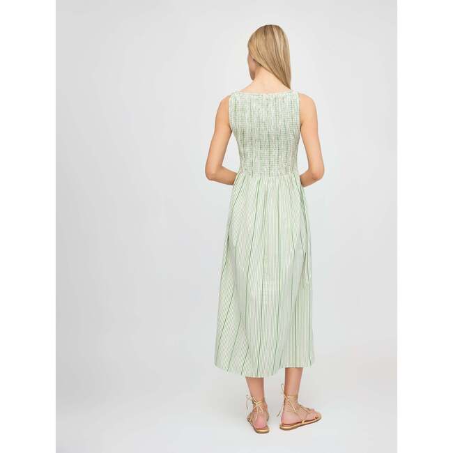 The Cosima Nap Dress, Green Jacquard Stripe - Dresses - 5
