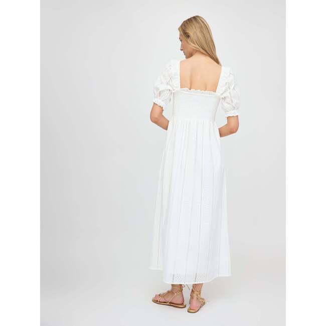 The Scarlett Nap Dress, White Broderie Voile - Dresses - 5