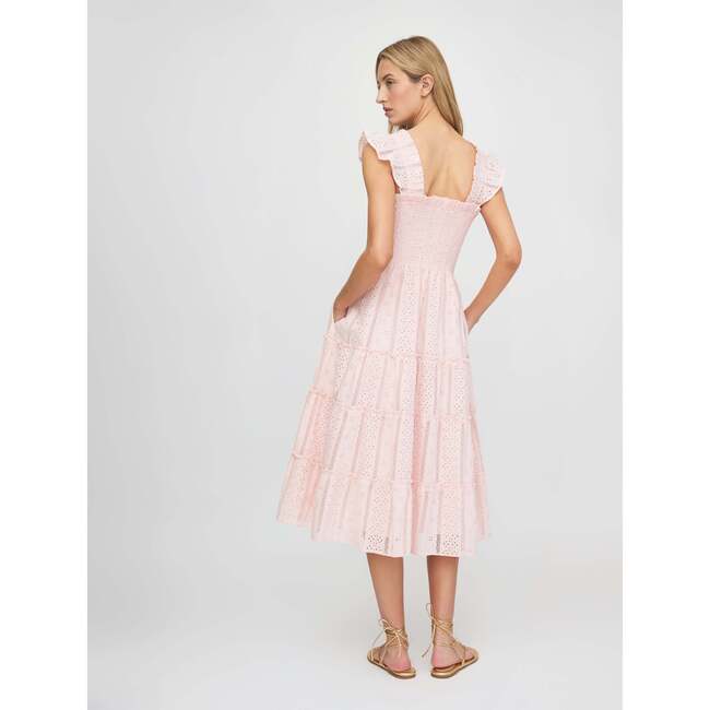 The Ellie Nap Dress, Pink Broderie Voile - Dresses - 5