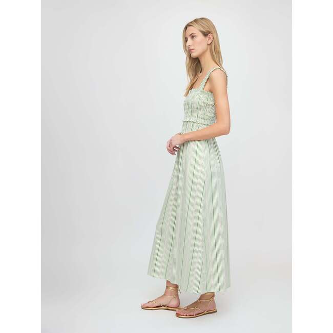 The Azalea Maxi Nap Dress, Green Jacquard Stripe - Dresses - 4