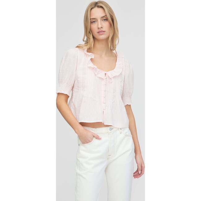 The Camri Top, Powder Pink Swiss Dot - Blouses - 6