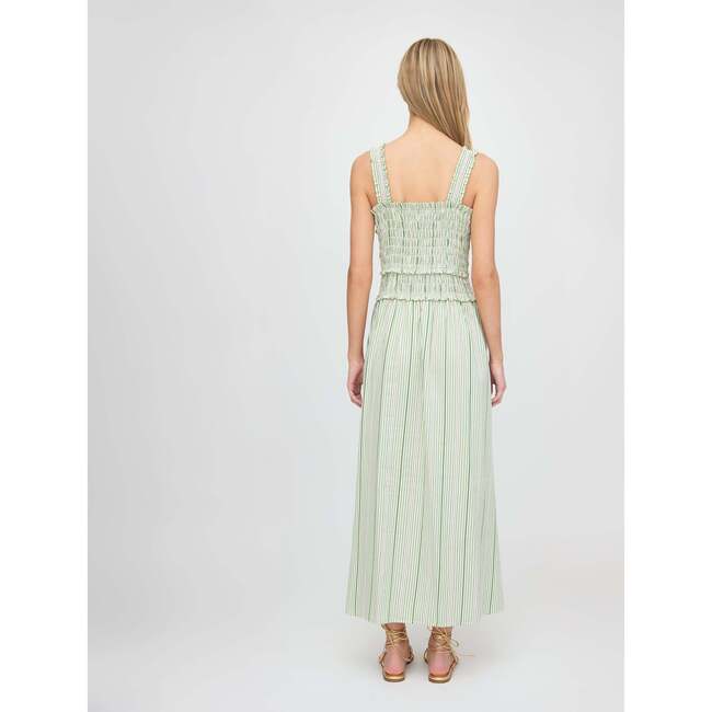 The Azalea Maxi Nap Dress, Green Jacquard Stripe - Dresses - 5