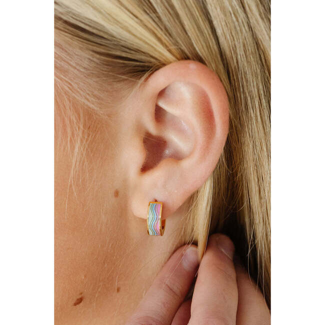 Pastel Rainbow Hoop, Multi - Earrings - 3