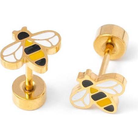 Bee Stud Earrings, Yellow