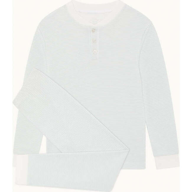 Derek Stripe Pajamas, Blue - Pajamas - 3