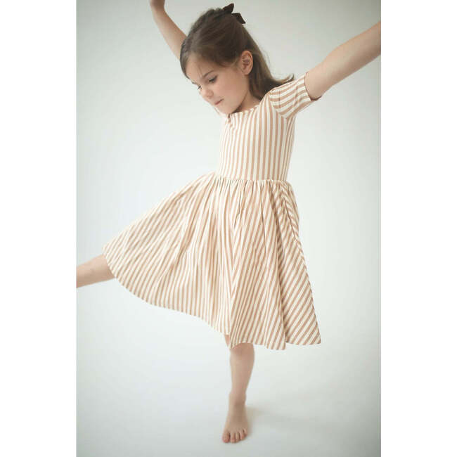 Twirl Dress, Toffee Stripes
