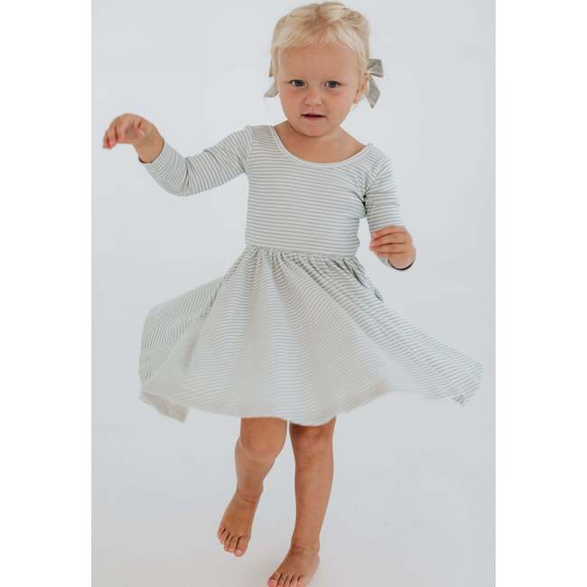 Twirl Dress, Blue French Stripes