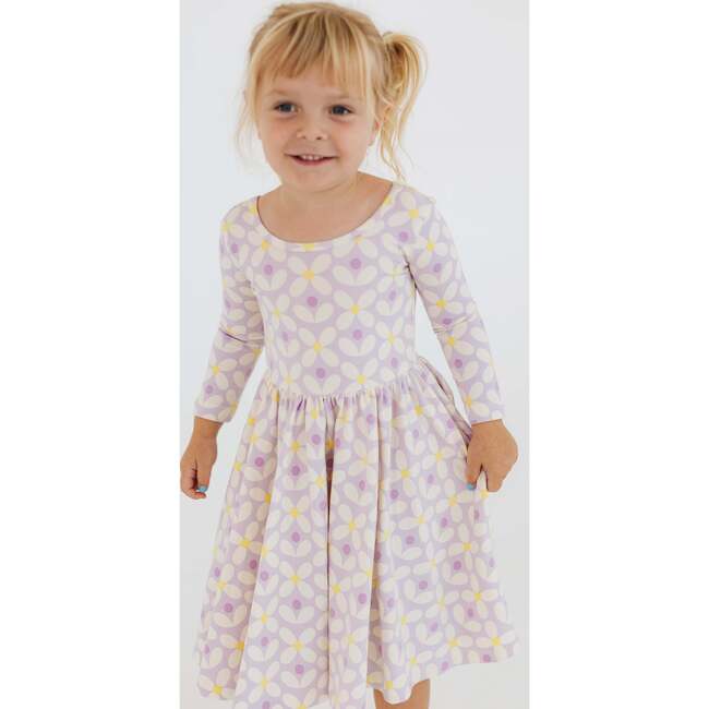 Twirl Dress, Pale Purple Petals