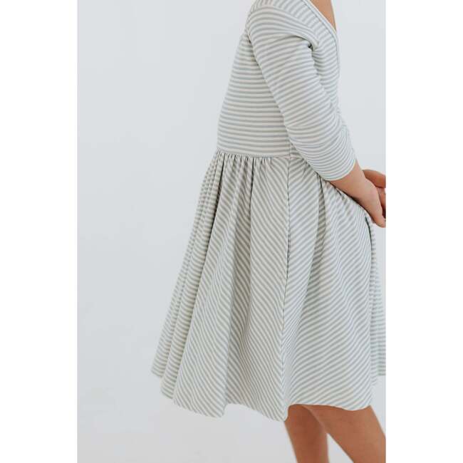 Twirl Dress, Blue French Stripes - Dresses - 3