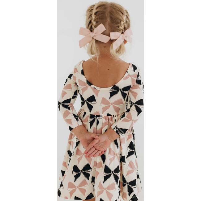Twirl Dress, Vintage Pink and Black Bows