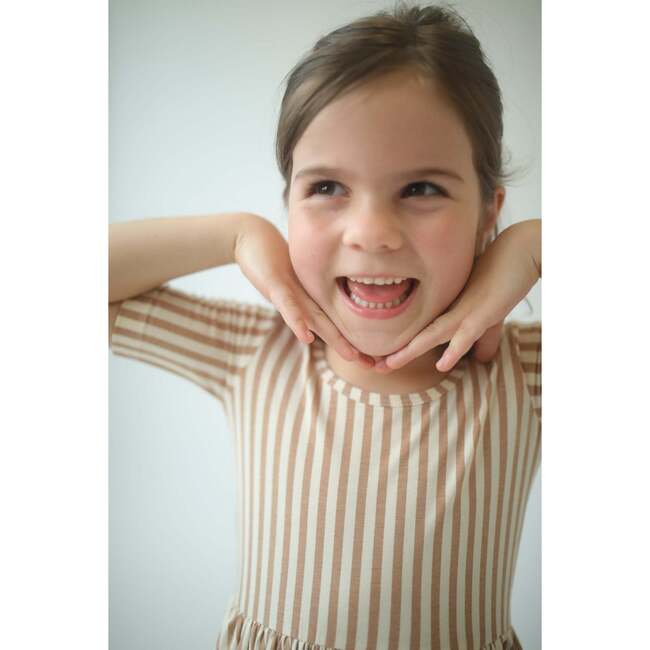 Twirl Dress, Toffee Stripes - Dresses - 6