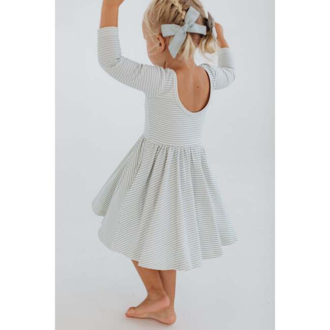 Twirl Dress, Blue French Stripes - Dresses - 6