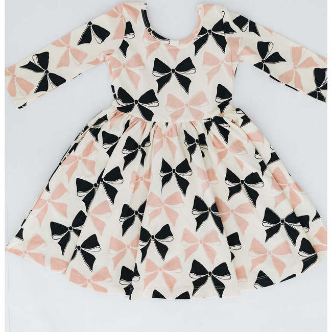 Twirl Dress, Vintage Pink and Black Bows - Dresses - 6