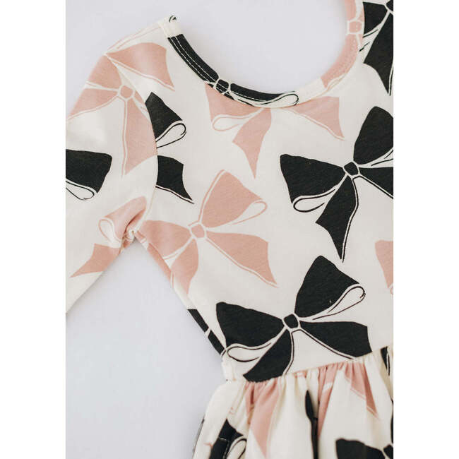 Twirl Dress, Vintage Pink and Black Bows - Dresses - 7