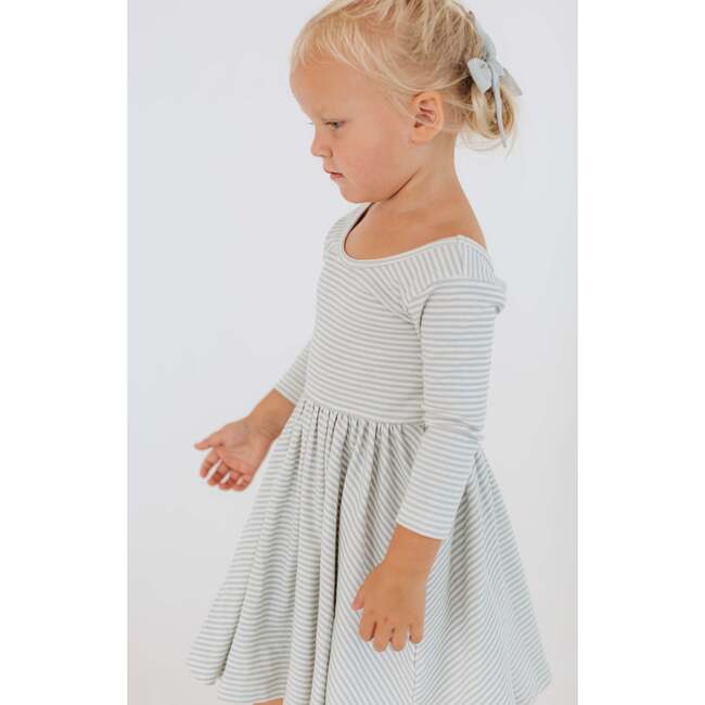 Twirl Dress, Blue French Stripes - Dresses - 8