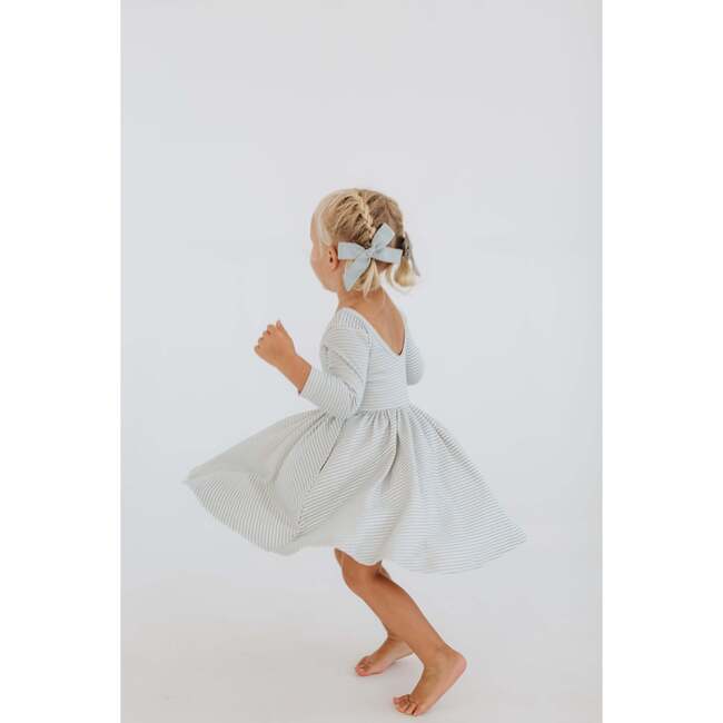 Twirl Dress, Blue French Stripes - Dresses - 9