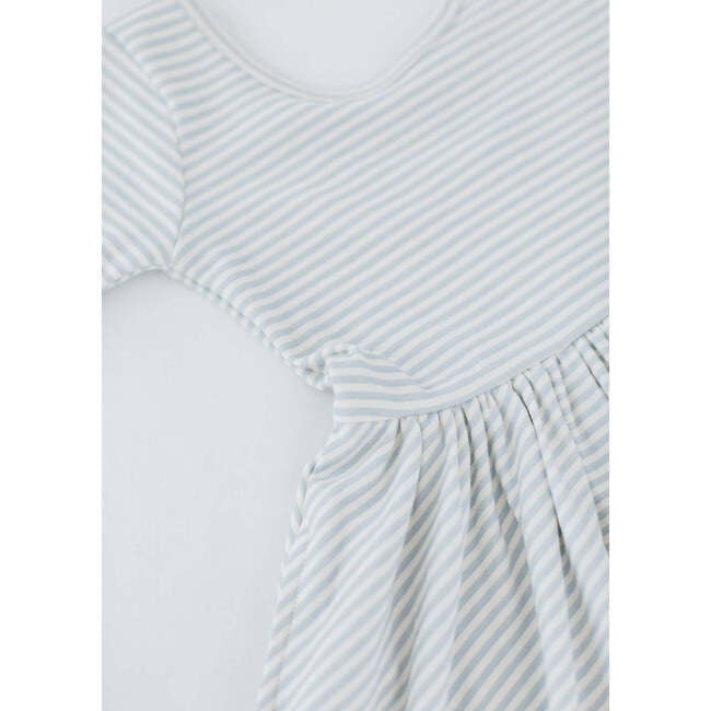 Twirl Dress, Blue French Stripes - Dresses - 10