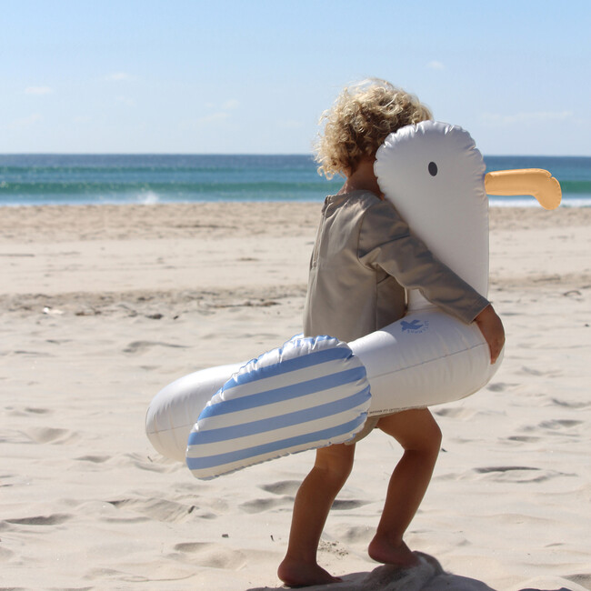 Kids Tube Pool Ring: Sammy the Seagull, Blue Stripe