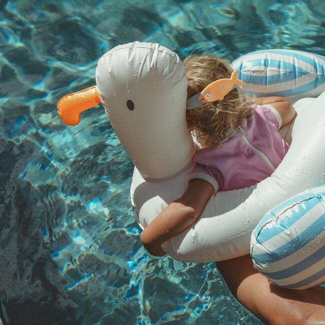Kids Tube Pool Ring: Sammy the Seagull, Blue Stripe - Pool Floats - 3