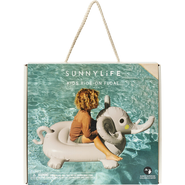 Kids Ride-On Float: Eli the Elephant, Grey