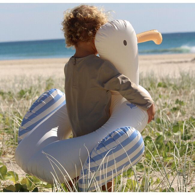 Kids Tube Pool Ring: Sammy the Seagull, Blue Stripe - Pool Floats - 5