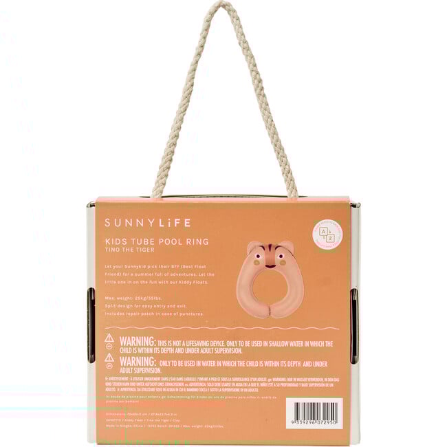 Kids Tube Pool Ring:Tino the Tiger, Clay - Pool Floats - 9