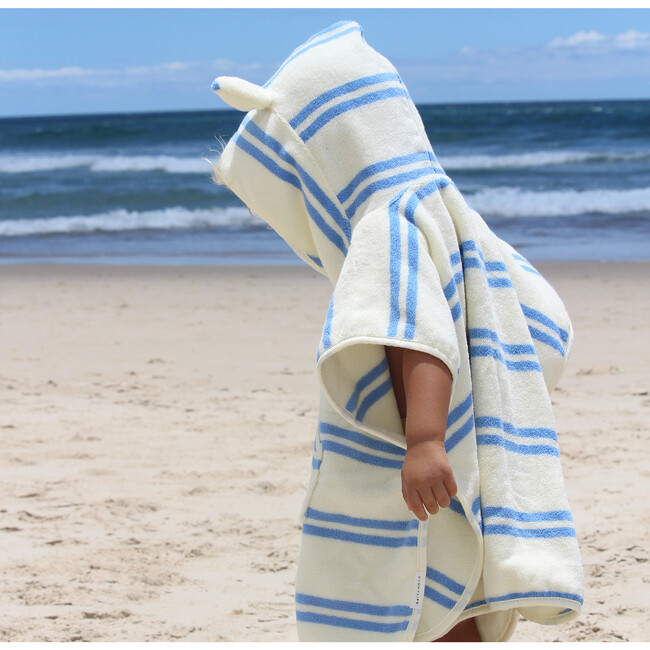 Kids Character Hooded Towel: Sammy the Seagull, Blue Stripe - Towels - 5