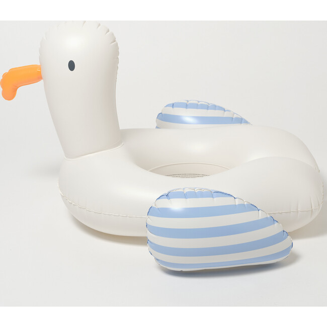Kids Tube Pool Ring: Sammy the Seagull, Blue Stripe - Pool Floats - 8