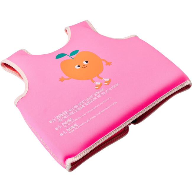 Float Vest: 3-6Y - Poppy the Peach, Neon Pink