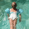 Floatie Jacket: 3-6Y - Poppy the Peach, Green Stripe - Pool Floats - 4