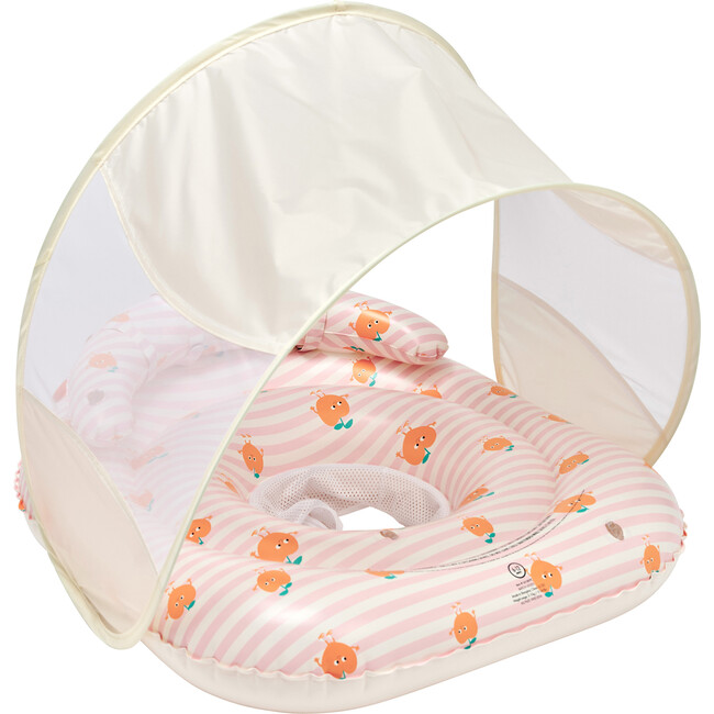 Interactive Baby Float: Poppy the Peach, Pink Stripe - Pool Floats - 5
