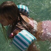 Floatie Jacket: 3-6Y - Poppy the Peach, Green Stripe - Pool Floats - 7