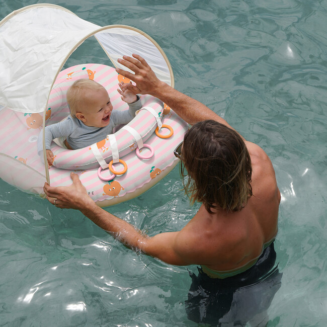 Interactive Baby Float: Poppy the Peach, Pink Stripe - Pool Floats - 8