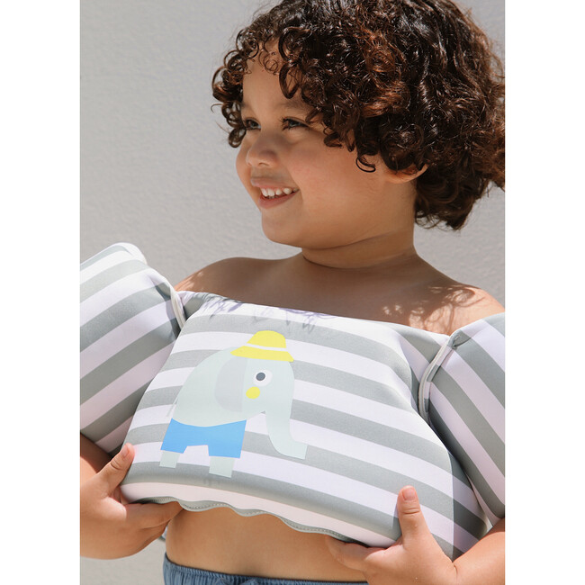 Floatie Jacket: 3-6Y - Eli the Elephant, Green Stripe - Pool Floats - 8